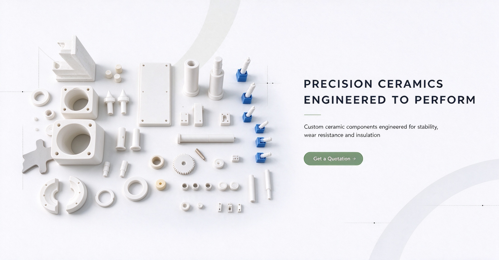 Precision structural ceramic parts Industrial structural ceramic components Engineering ceramic parts Technical ceramic components Advanced ceramic structural parts Fine ceramic components High performance ceramic parts Custom ceramic structural components