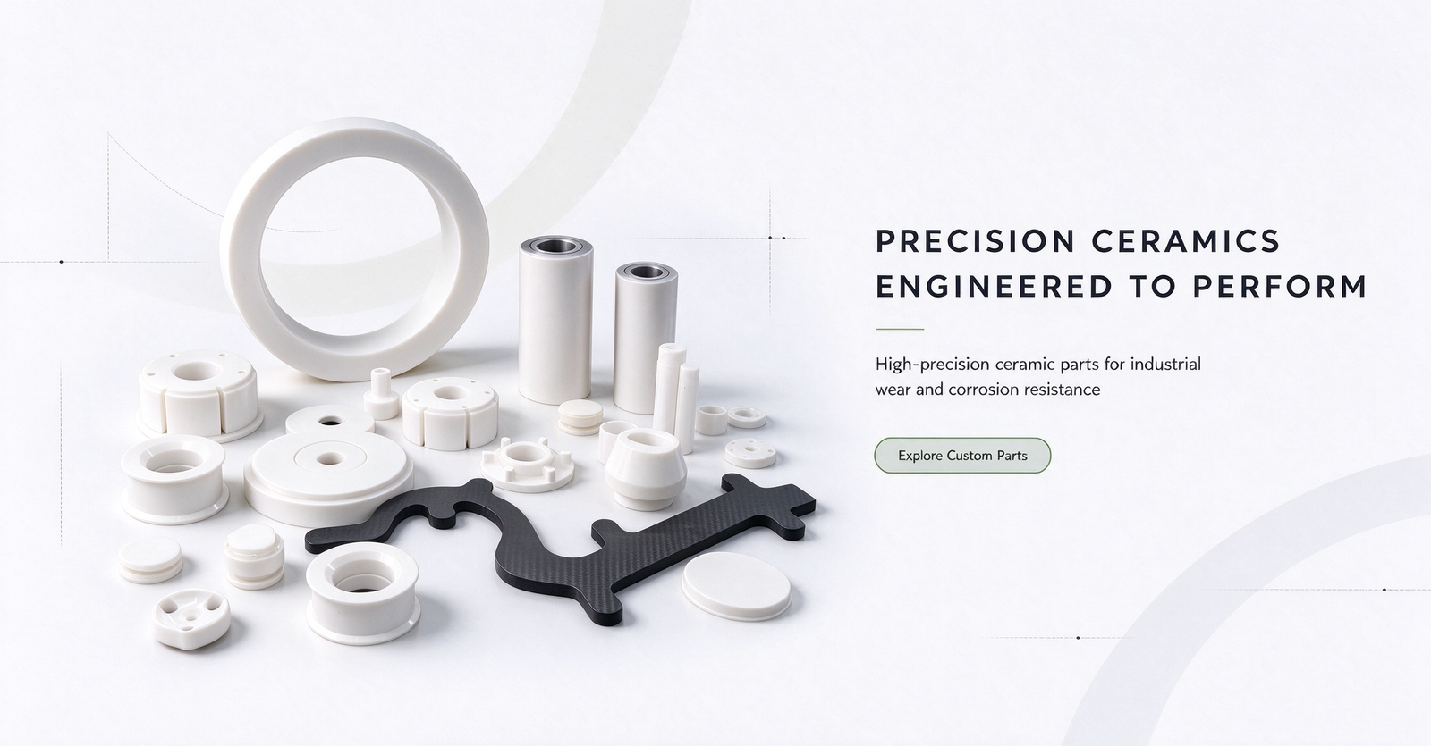 Precision structural ceramic parts Industrial structural ceramic components Engineering ceramic parts Technical ceramic components Advanced ceramic structural parts Fine ceramic components High performance ceramic parts Custom ceramic structural components